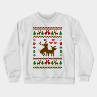 Ugly Frisky Deer Ugly Sweater Crewneck Sweatshirt